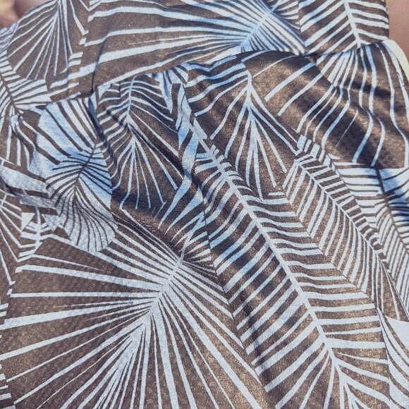 Court Haley-Women's Sports Blue Tropical Skort-Gold/Tennis-Pull On -Sz. Large - Picture 5 of 12